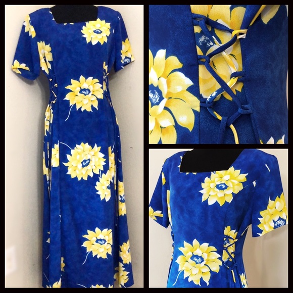 Vintage Olivia Rose Floral Maxi Dress w/ Side Ties - Picture 8 of 8